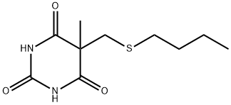 5-(Butylthiomethyl)-5-methyl-2-sodiooxy-4,6(1H,5H)-pyrimidinedione 结构式