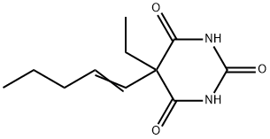 5-エチル-5-(1-ペンテニル)バルビツル酸 化学構造式