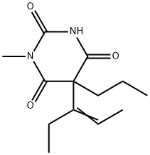 5-(1-Ethyl-1-propenyl)-1-methyl-5-propyl-2,4,6(1H,3H,5H)-pyrimidinetrione Structure