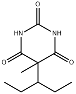 5-(1-Ethylpropyl)-5-methylbarbituric acid Structure