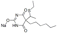 5-[1-(Ethylthio)ethyl]-5-hexyl-2-sodiooxy-4,6(1H,5H)-pyrimidinedione Structure