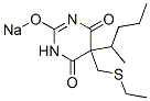 5-(Ethylthiomethyl)-5-(1-methylbutyl)-2-sodiooxy-4,6(1H,5H)-pyrimidinedione 结构式