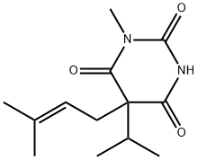 5-(3-Methyl-2-butenyl)-5-isopropyl-1-methylbarbituric acid Structure