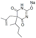 5-(2-Methyl-2-propenyl)-5-(1-methylbutyl)-2-sodiooxy-4,6(1H,5H)-pyrimidinedione Structure