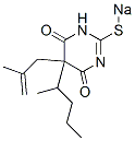 5-(2-Methyl-2-propenyl)-5-(1-methylbutyl)-2-sodiothio-4,6(1H,5H)-pyrimidinedione 结构式