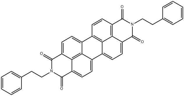 2,9-二(2-苯乙基)蒽并[2,1,9-DEF:6,5,10-D’E’F’]二异喹啉-1,3,8,10(2H,9H)-四酮, 67075-37-0, 结构式