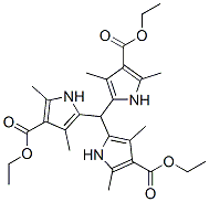 ethyl 5-[bis(4-ethoxycarbonyl-3,5-dimethyl-1H-pyrrol-2-yl)methyl]-2,4- dimethyl-1H-pyrrole-3-carboxylate 结构式