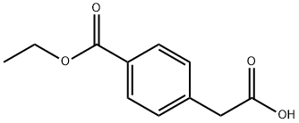 Benzeneacetic acid, 4-(ethoxycarbonyl) Structure