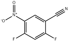 2,4-二氟-5-硝基苯腈, 67152-20-9, 结构式