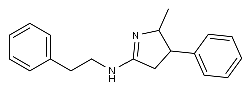 5-Methyl-4-phenyl-N-phenethyl-4,5-dihydro-3H-pyrrol-2-amine 结构式