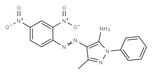 4-[(2,4-dinitrophenyl)azo]-3-methyl-1-phenyl-1H-pyrazol-5-amine 结构式