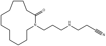 3-[[3-(2-Oxoazacyclotridecan-1-yl)propyl]amino]propanenitrile Structure