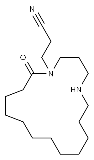 13-Aza-16-[(2-cyanoethyl)amino]hexadecanoic acid lactam 结构式