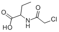 N-氯乙酰-DL-2-氨基-正丁酸 结构式