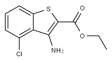 3-氨基-4-氯苯并[B]噻吩-2-羧酸乙酯 结构式