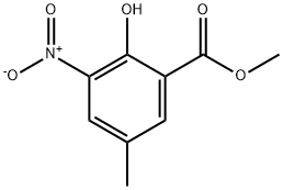 METHYL 2-HYDROXY-5-METHYL-3-NITROBENZENECARBOXYLATE 结构式