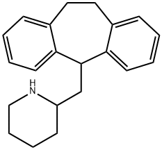 10,11-Dihydro-5-(2-piperidylmethyl)-5H-dibenzo[a,d]cycloheptene 结构式