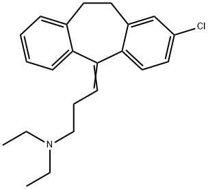 3-(2-Chloro-10,11-dihydro-5H-dibenzo[a,d]cyclohepten-5-ylidene)-N,N-dimethyl-1-propanamine 结构式