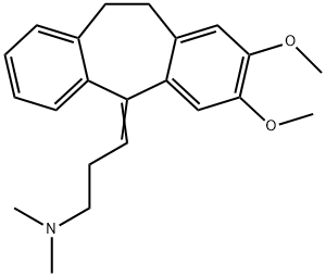 3-(2,3-Dimethoxy-5H-dibenzo[a,d]cyclohepten-5-ylidene)-N,N-dimethyl-1-propanamine 结构式
