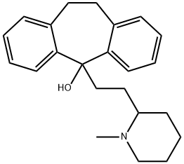 10,11-Dihydro-5-[2-(1-methyl-2-piperidyl)ethyl]-5H-dibenzo[a,d]cyclohepten-5-ol Structure