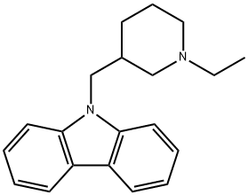 9-(1-Ethyl-3-piperidylmethyl)-9H-carbazole 结构式