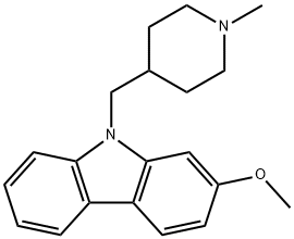 7-Methoxy-9-(1-methyl-4-piperidylmethyl)-9H-carbazole 结构式