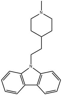 9-[2-(1-Methyl-4-piperidyl)ethyl]-9H-carbazole 结构式