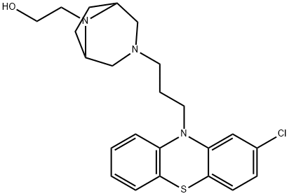 3-[3-(2-Chloro-10H-phenothiazin-10-yl)propyl]-3,8-diazabicyclo[3.2.1]octane-8-ethanol 结构式
