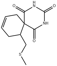 11-(Methylthio)methyl-2,4-diazaspiro[5.5]undec-8-ene-1,3,5-trione Structure