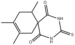 3-Thioxo-8,9,11-trimethyl-2,4-diazaspiro[5.5]undec-8-ene-1,5-dione 结构式