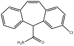 3-Chloro-5H-dibenzo[a,d]cycloheptene-5-carboxamide 结构式