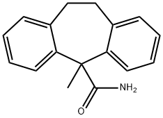 10,11-Dihydro-5-methyl-5H-dibenzo[a,d]cycloheptene-5-carboxamide 结构式