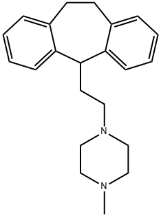 10,11-Dihydro-5-[2-(4-methylpiperazino)ethyl]-5H-dibenzo[a,d]cycloheptene 结构式