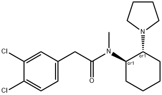trans-(-3,4-Dichloro-N-methyl-N-[2-(1-pyrrolidinyl)cyclohexyl]benzeneacetamidehydrochloride 结构式