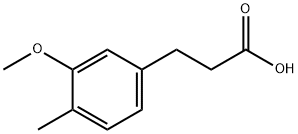 3-(3-甲氧基-4-甲基苯基)丙酸 结构式