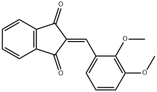 2-(2,3-DIMETHOXYBENZYLIDENE)-1H-INDENE-1,3(2H)-DIONE 结构式