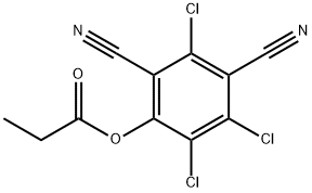 Propionic acid 3,5,6-trichloro-2,4-dicyanophenyl ester 结构式