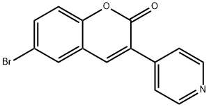6-Bromo-3-(4-pyridyl)-2H-1-benzopyran-2-one Structure