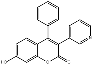 7-Hydroxy-4-phenyl-3-(3-pyridyl)-2H-1-benzopyran-2-one Structure