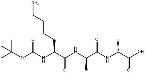 tert-butyloxycarbonyl-lysyl-alanyl-alanine 结构式