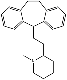 10,11-Dihydro-5-[2-(1-methyl-2-piperidyl)ethyl]-5H-dibenzo[a,d]cycloheptene 结构式