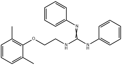 1,2-Diphenyl-3-[2-(2,6-dimethylphenyloxy)ethyl]guanidine Structure