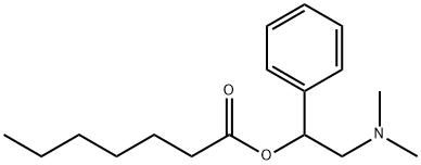 Heptanoic acid 2-(dimethylamino)-1-phenylethyl ester Structure