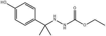 1-[1-(4-Hydroxyphenyl)-1-methylethyl]-2-ethoxycarbonylhydrazine 结构式