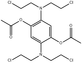 2,5-Bis[bis(2-chloroethyl)amino]-1,4-benzenediol diacetate 结构式