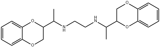 N,N'-Bis[1-(1,4-benzodioxan-2-yl)ethyl]ethylenediamine Structure