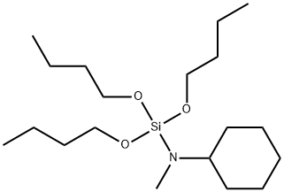 N-Methyl-N-(tributoxysilyl)cyclohexanamine Structure
