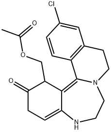 5,9,10,14b-Tetrahydro-2-chloro-5-(hydroxymethyl)isoquino[2,1-d][1,4]benzodiazepin-6(7H)-one acetate Structure