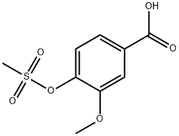 3-Methoxy-4-[(methylsulfonyl)oxy]benzoic acid Structure