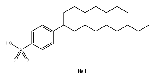 4-(1'-heptylnonyl)benzenesulfonate 结构式